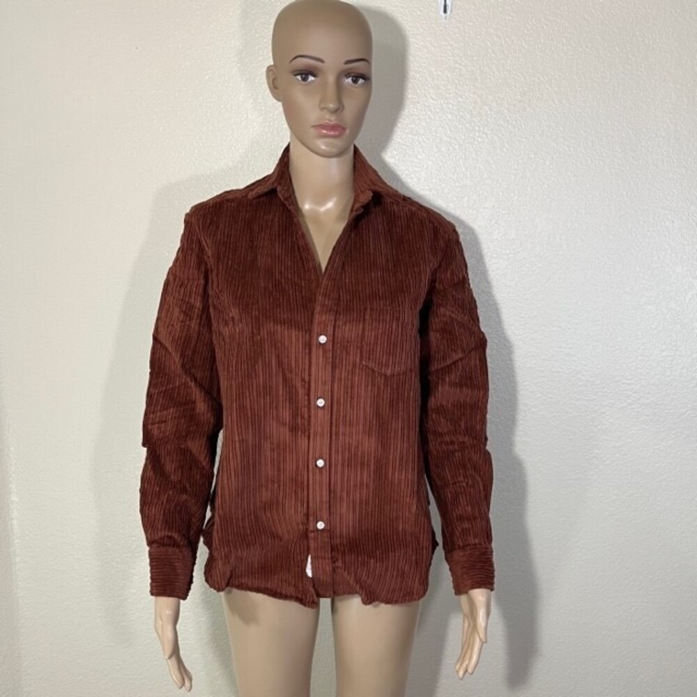 Frank & Eileen Eileen Relaxed Fit Corduroy Button Shirt in Toffee Brown Size XS